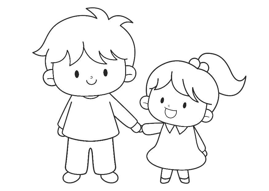 hand in hand Malvorlage hand in hand