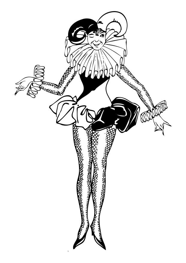 harlequin Malvorlage harlequin