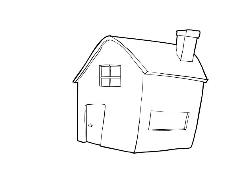 Malvorlage haus