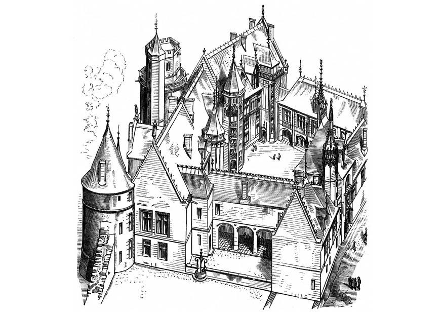 haus in frankreich - bourges 1443 Malvorlage haus in frankreich - bourges 1443