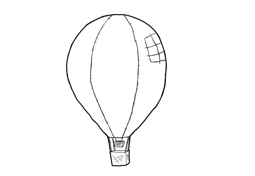 Malvorlage heissluftballon