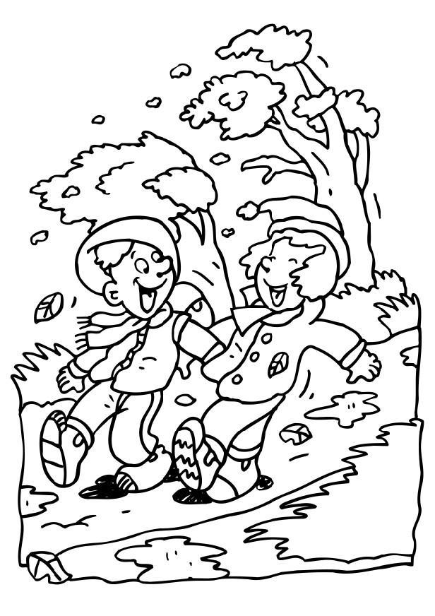 herbstwetter Malvorlage herbstwetter