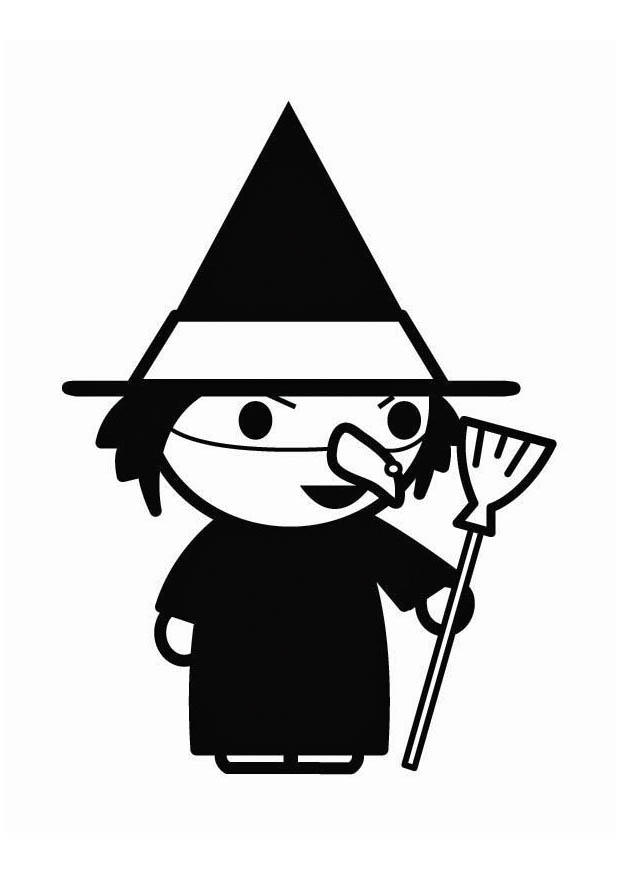 Malvorlage hexe halloween