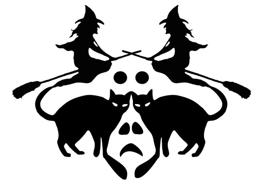 hexen mit schwarzen katzen Malvorlage hexen mit schwarzen katzen