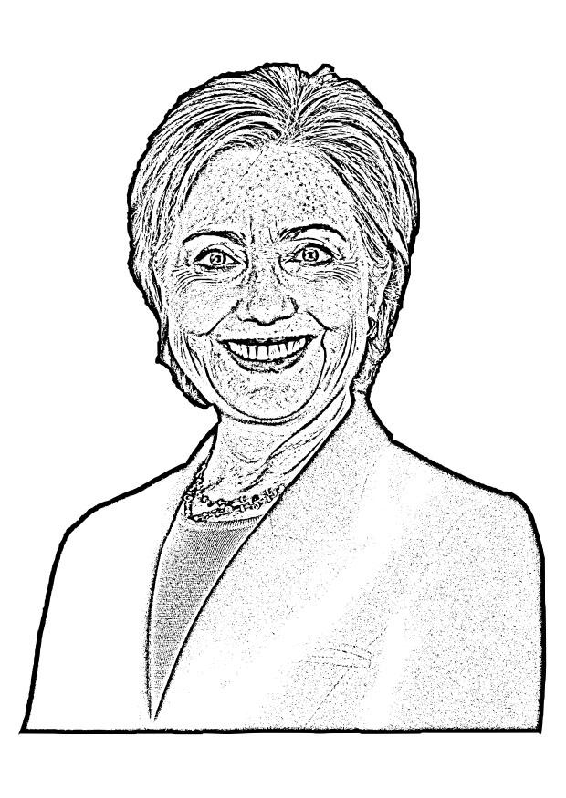 Malvorlage hilary clinton