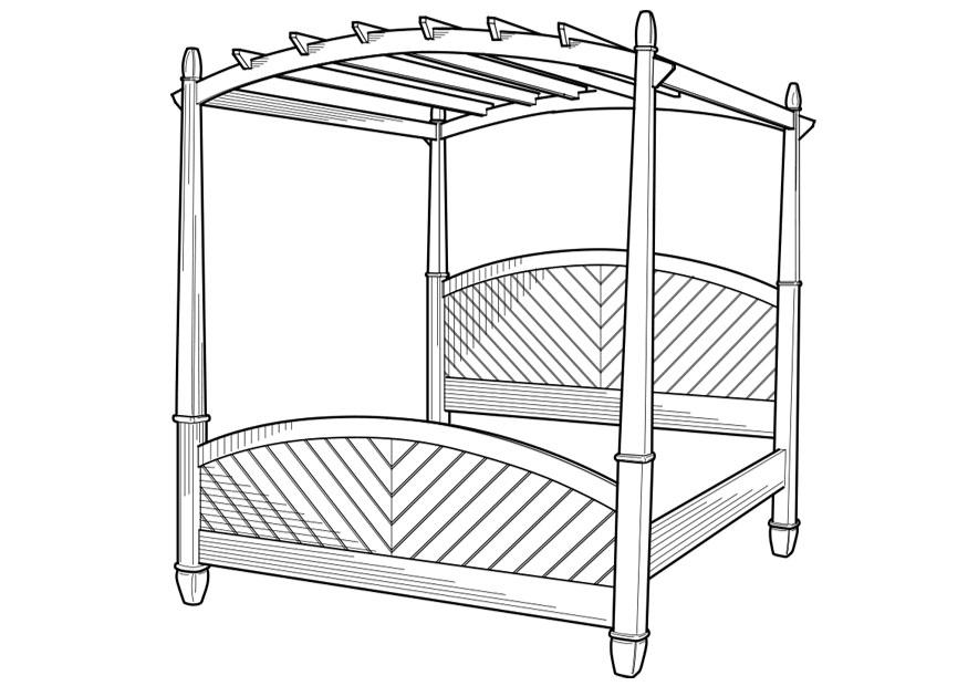 himmelbett Malvorlage himmelbett