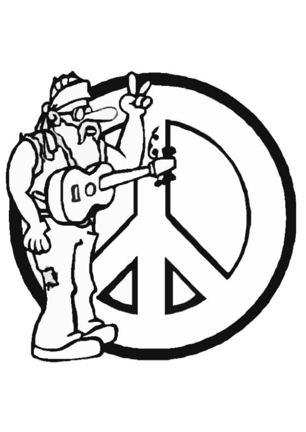 Malvorlage hippie