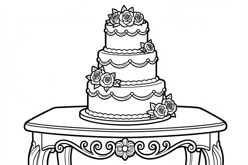 hochzeitstorte Malvorlage hochzeitstorte