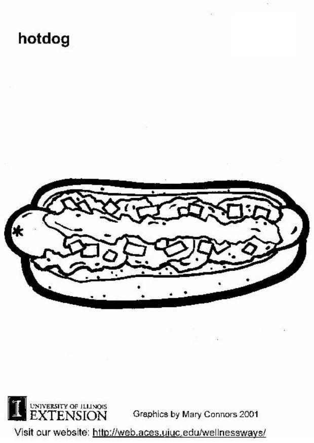 Malvorlage hot dog