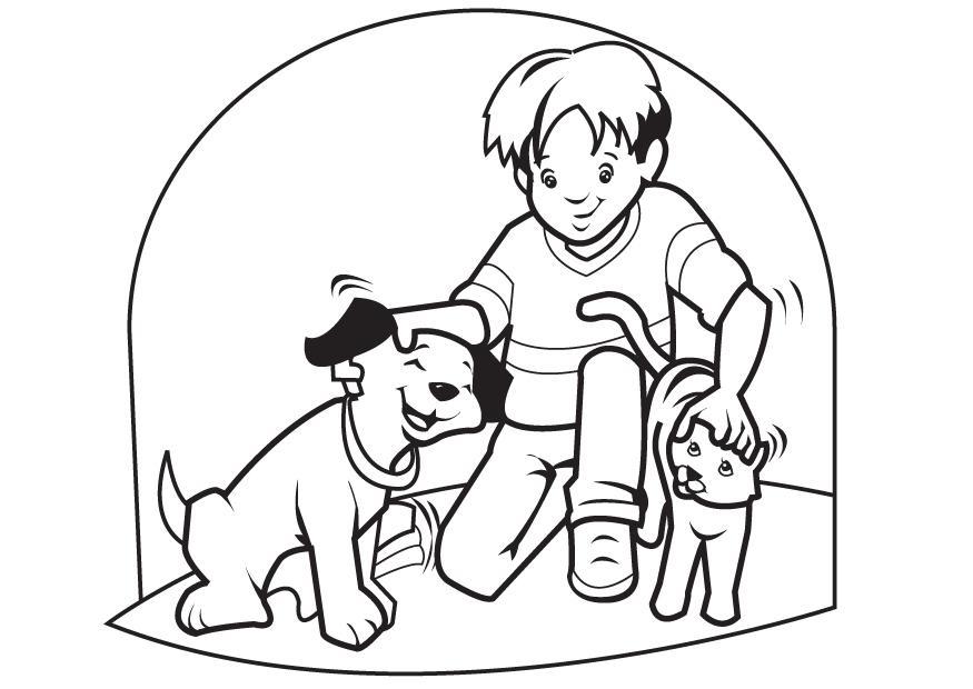 Malvorlage hund und katze