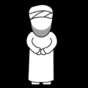 imam - moslem Malvorlage imam - moslem