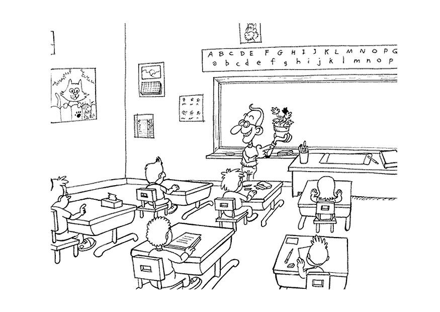 in der klasse Malvorlage in der klasse