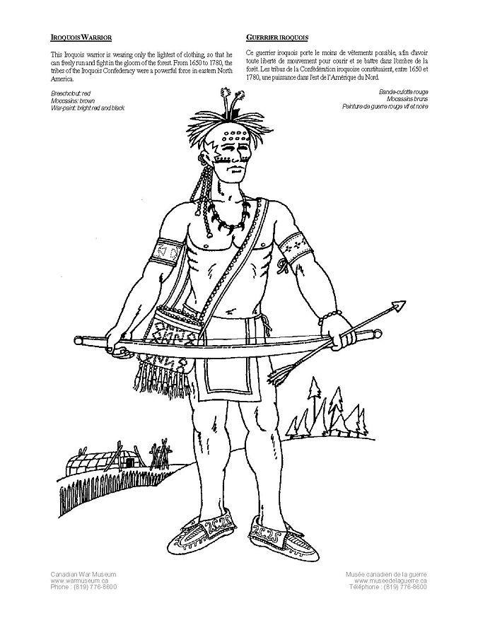 irokese indianer Malvorlage irokese indianer
