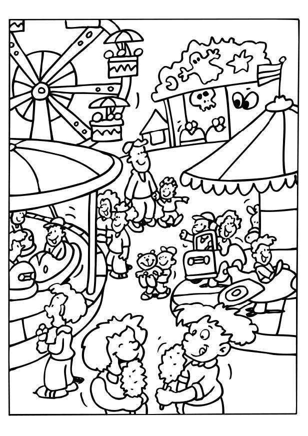 Malvorlage jahrmarkt