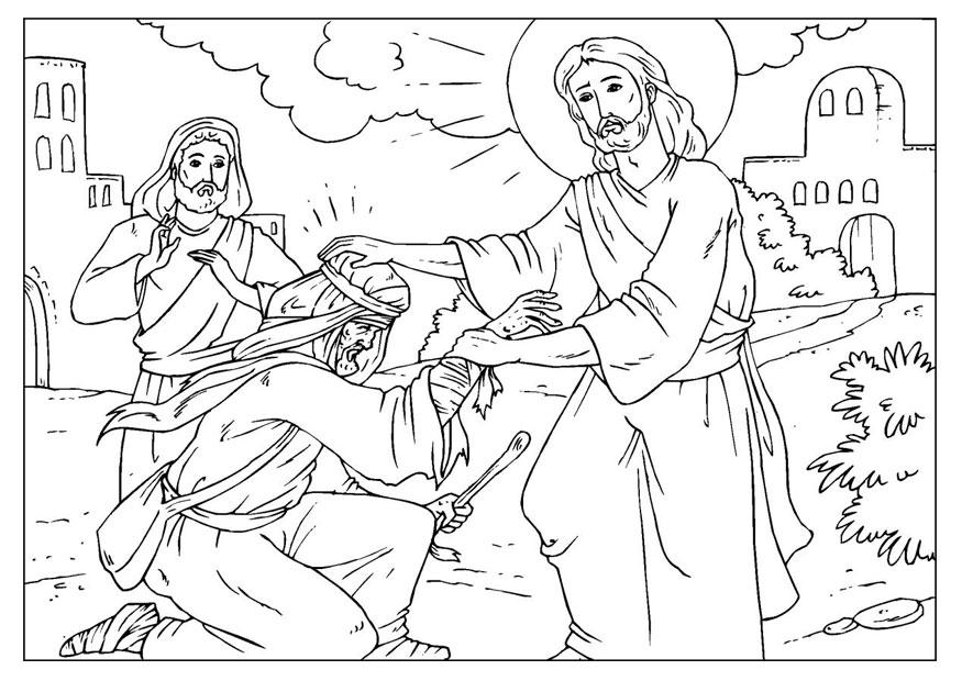 jesus heilt Malvorlage jesus heilt
