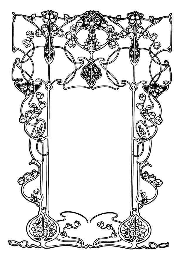 jugendstil rahmen Malvorlage jugendstil rahmen
