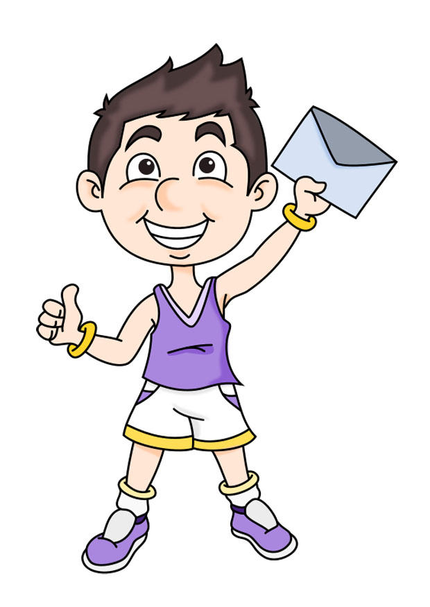 junge mit brief Bild junge mit brief