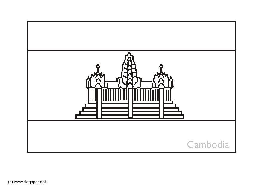 kambodscha Malvorlage kambodscha