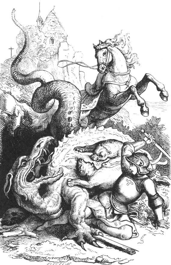 kampf mit dem drachen Malvorlage kampf mit dem drachen