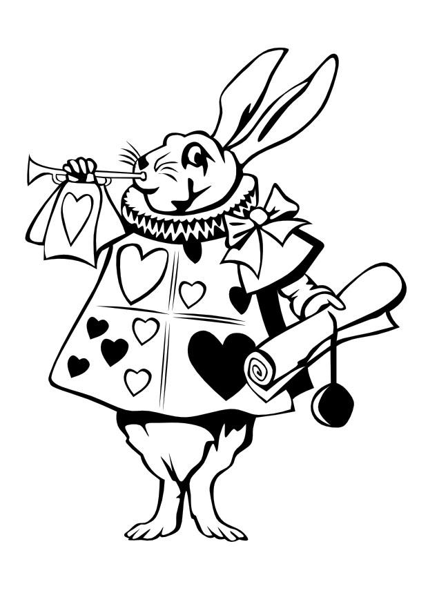 kaninchen aus alice im wunderland Malvorlage kaninchen aus alice im wunderland