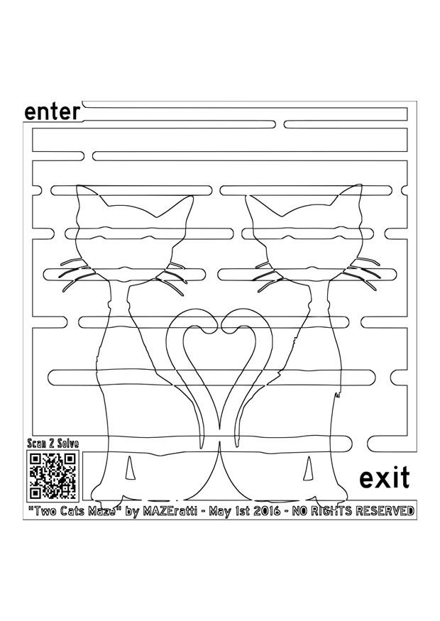 katzenlabyrinth Malvorlage katzenlabyrinth