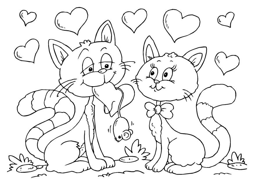 katzenvalentinstag Malvorlage katzenvalentinstag