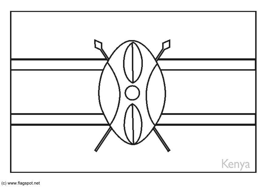 kenia Malvorlage kenia
