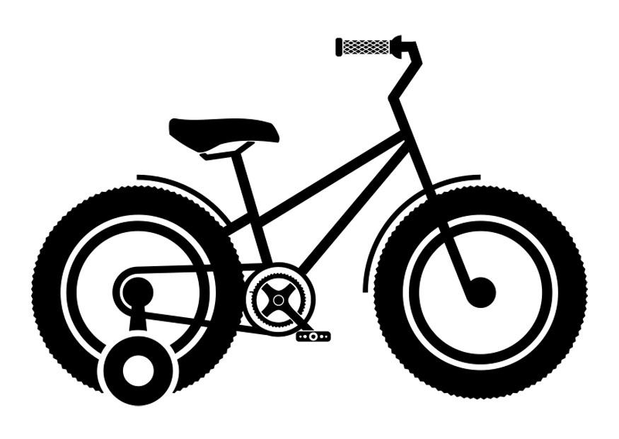 Malvorlage kinderfahrrad mit stA¼tzrA¤dern