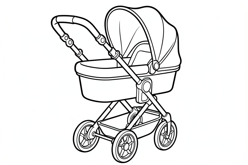 kinderwagen Malvorlage kinderwagen