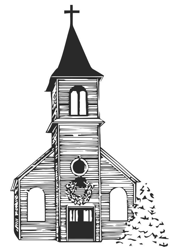 Malvorlage kirche im winter