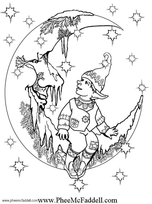 Malvorlage kleine elfe 2