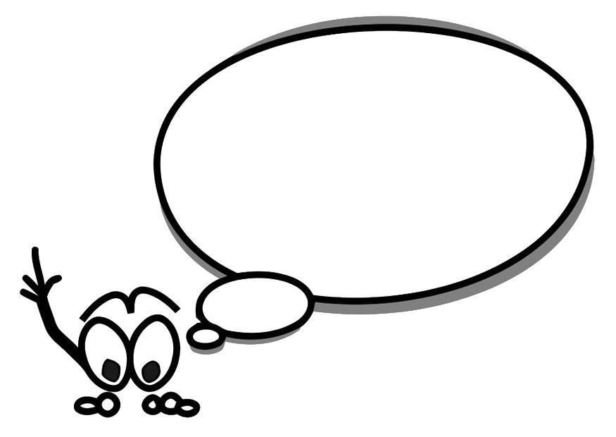 kleine figur mit textballon Malvorlage kleine figur mit textballon