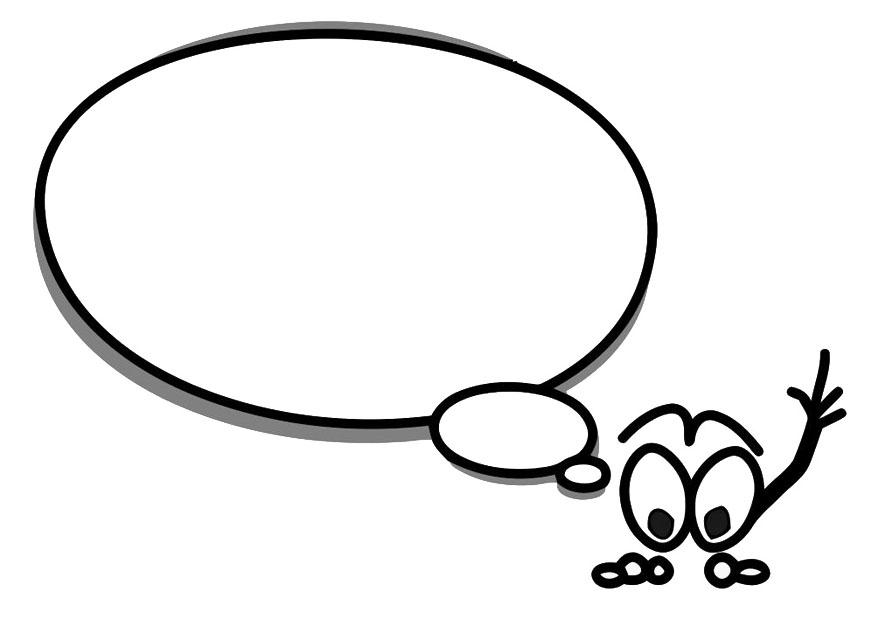 kleine figur mit textballon Malvorlage kleine figur mit textballon