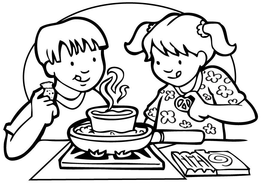 kochen Malvorlage kochen