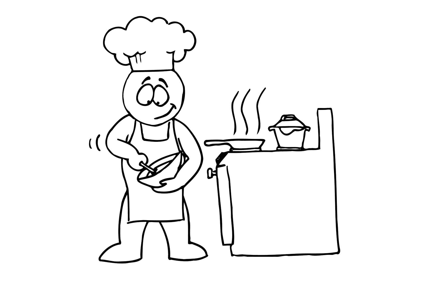 kochen Malvorlage kochen