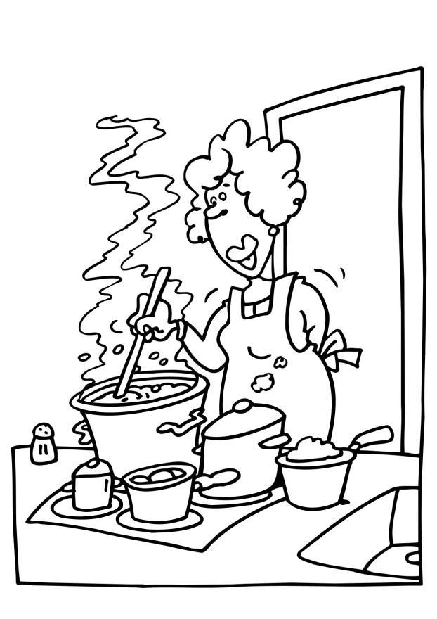 kochen Malvorlage kochen