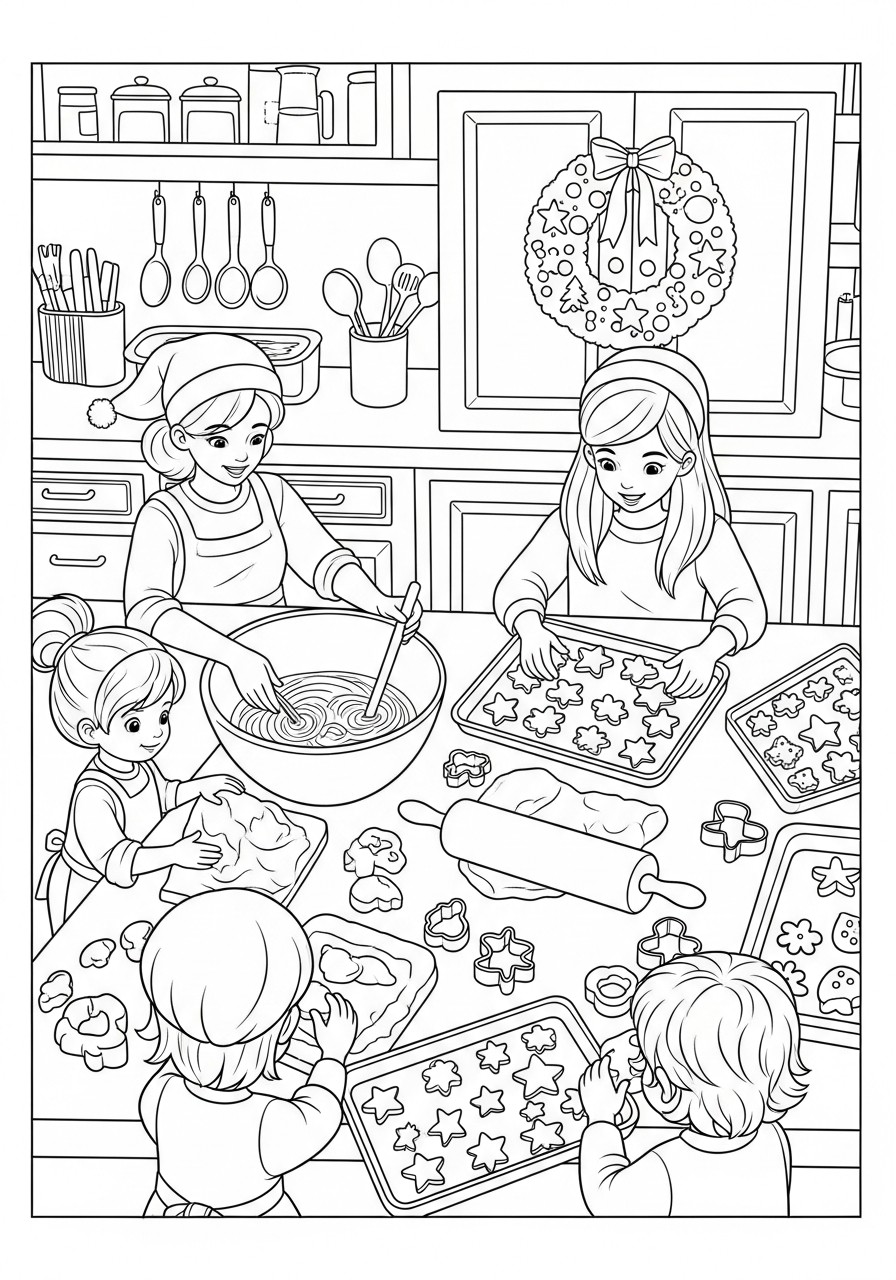 kochen zu weihnachten Malvorlage kochen zu weihnachten
