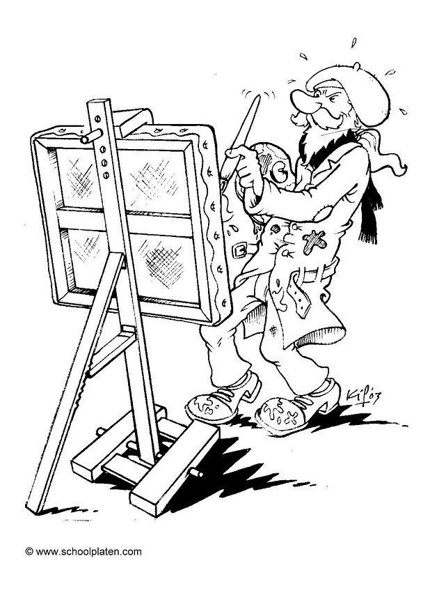 kunstmaler Malvorlage kunstmaler