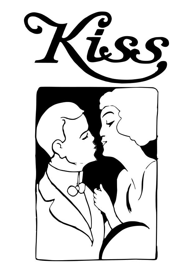 kuss Malvorlage kuss