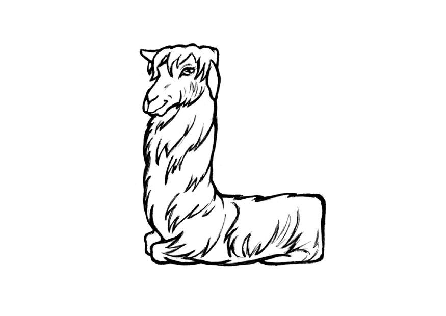l-llama Malvorlage l-llama