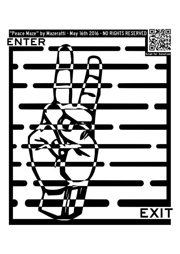 labyrinth - frieden Malvorlage labyrinth - frieden
