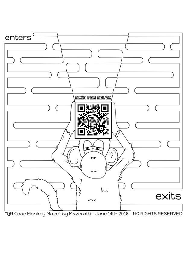 labyrinth mit affe Malvorlage labyrinth mit affe