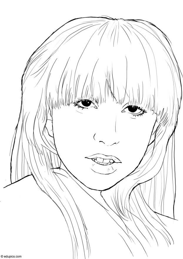 Malvorlage lady gaga
