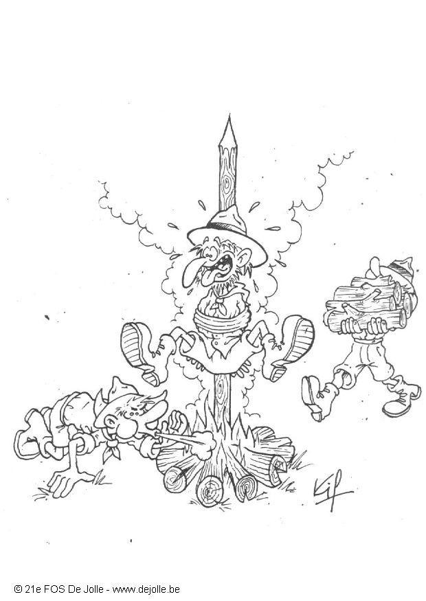 Malvorlage lagerfeuer
