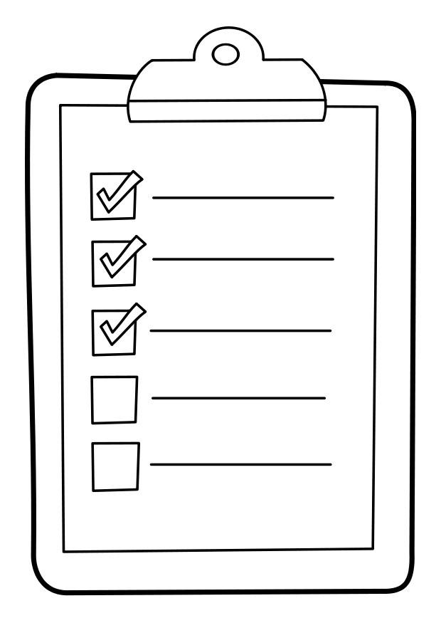 liste auf klemmbrett Malvorlage liste auf klemmbrett