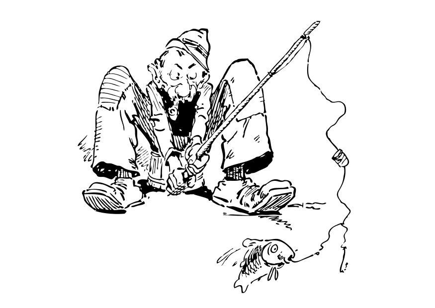 Malvorlage  angeln
