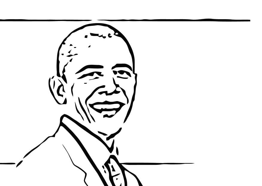 Malvorlage  barack obama