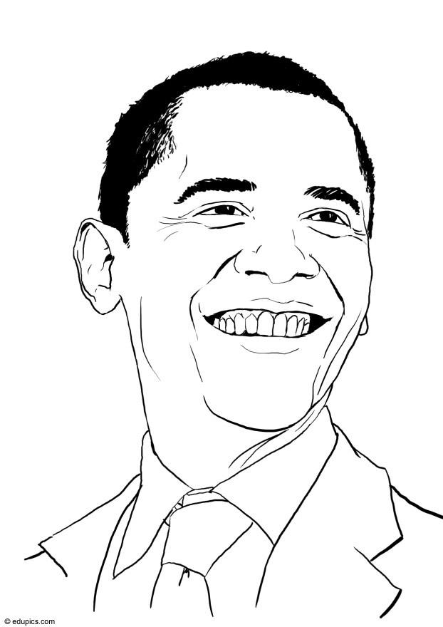 Malvorlage  barack obama