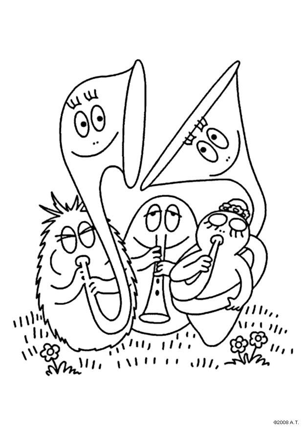Malvorlage  barbapapa-orchester