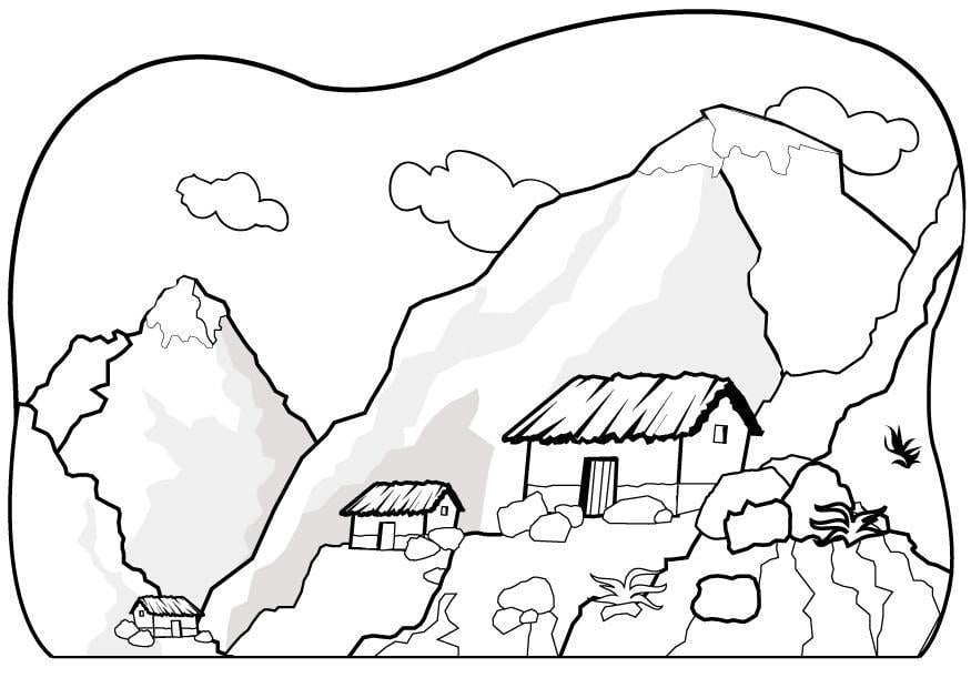 Malvorlage  berge